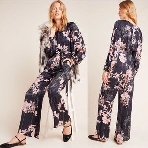 Anthropologie Harlyn Audria Jacquard Jumpsuit
